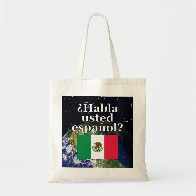 Talar du spanska? Flagga och jord Tygkasse (Framsidan)