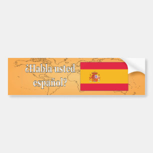 Talar du spanska? Flagga wf Bildekal