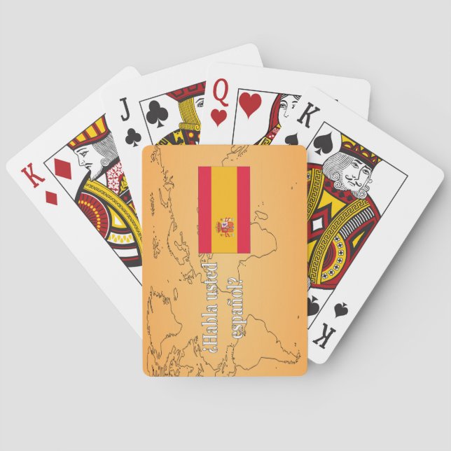 Talar du spanska? Flagga wf Spel Kort (Baksidan)
