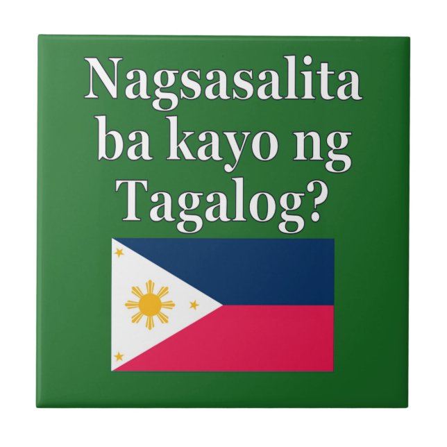 Talar du Tagalog? Flagga Kakelplatta (Framsidan)