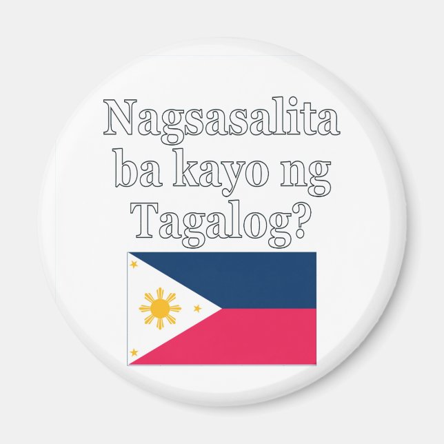 Talar du Tagalog? Flagga Magnet (Framsidan)