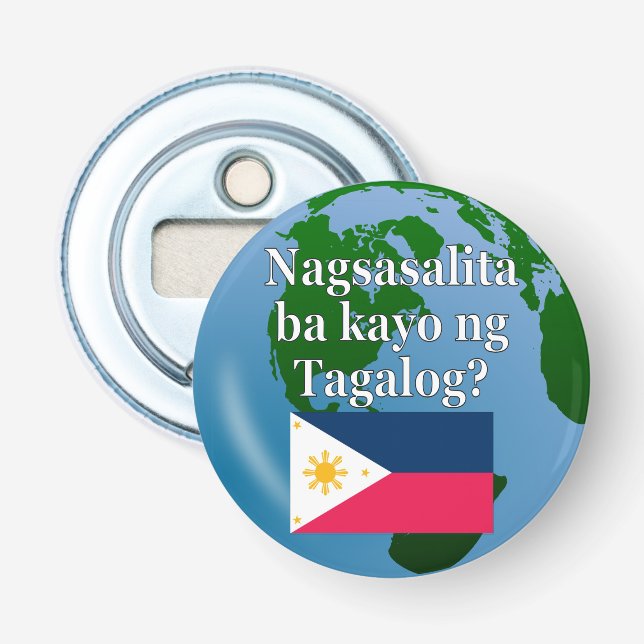 Talar du Tagalog? Flagga och global Flasköppnare (Framsidan)