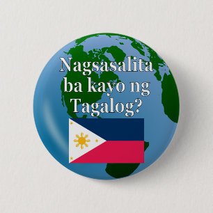 Talar du Tagalog? Flagga och global Knapp