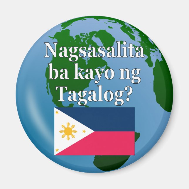 Talar du Tagalog? Flagga och global Magnet (Framsidan)