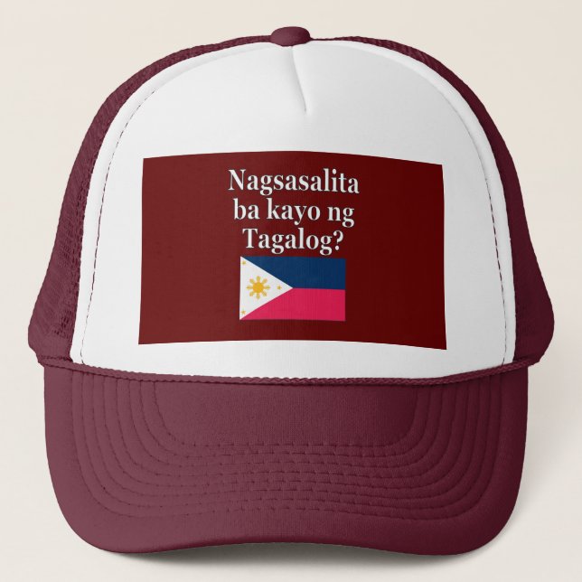 Talar du Tagalog? Flagga Truckerkeps (Framsida)