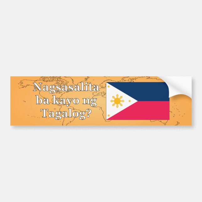 Talar du Tagalog? Flagga wf Bildekal (Framsidan)