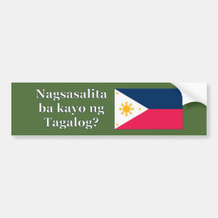 Talar du Tagalog? Flagga wf Bildekal