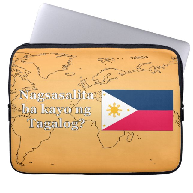 Talar du Tagalog? Flagga wf Laptop Fodral (Framsidan)