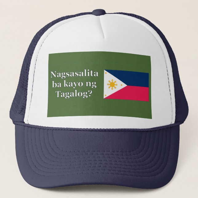 Talar du Tagalog? Flagga wf Truckerkeps (Framsida)