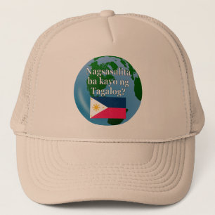 Talar du Tagalog? i Tagalog. Flagga och global Keps
