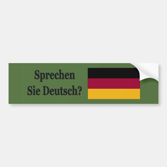 Talar du tyska? Flagga bf Bildekal (Framsidan)
