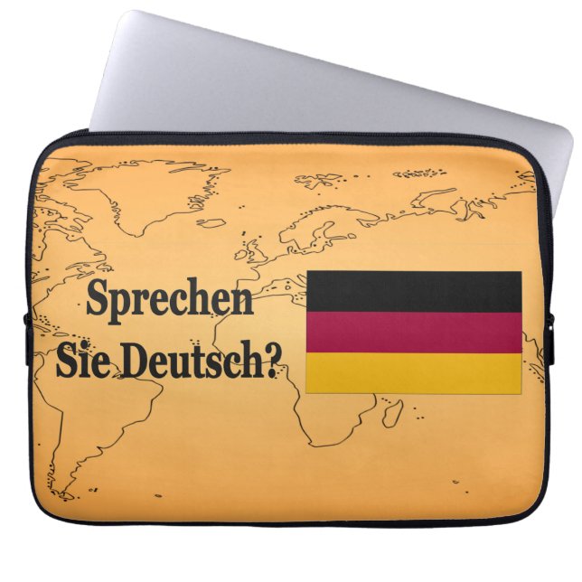 Talar du tyska? Flagga bf Laptop Sleeve (Framsidan)