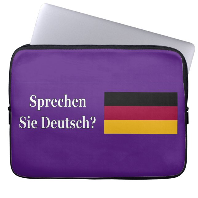Talar du tyska? Flagga wf Laptop Sleeve (Framsidan)