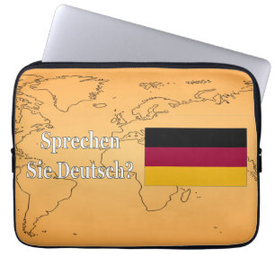 Talar du tyska? på tyska. Flagga wf Laptop Sleeve