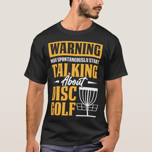 Talar om Disk Golf Golfing Player Golfer Spor T Shirt (Framsida)