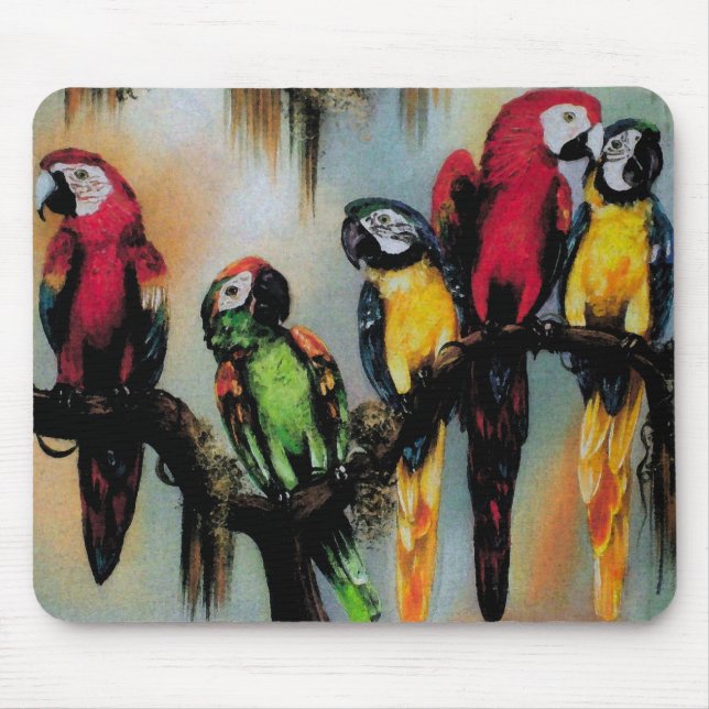 Talar parrots ~ Mousepad Musmatta (Framsidan)