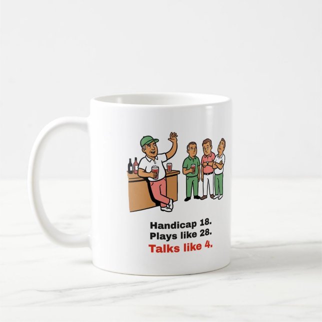 Talar som 4: Rolig golfhandikappmugg Kaffemugg (Skapare uppladdad)