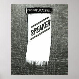 Talarbricka för Suffragette-mötet Poster