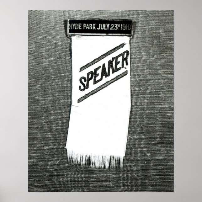 Talarbricka för Suffragette-mötet Poster (Framsidan)