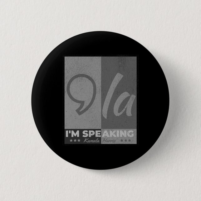 Talare: Comma La Funny Quote Kamala Harris 2024 Knapp (Framsida)