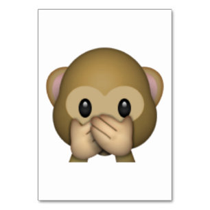 Talare nr Evil Monkey - Emoji Bordsnummer