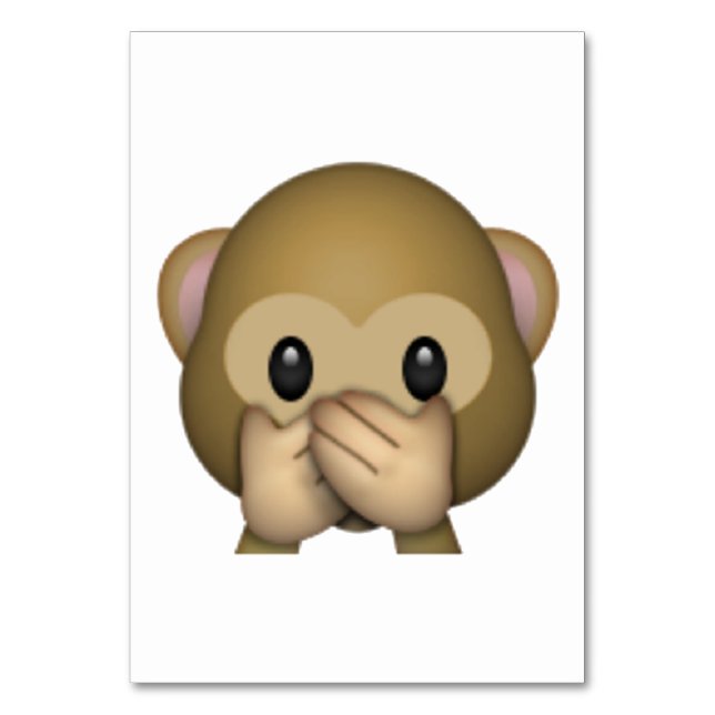 Talare nr Evil Monkey - Emoji Bordsnummer (Framsidan)