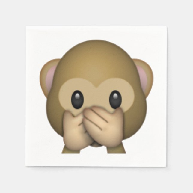 Talare nr Evil Monkey - Emoji Pappersservett (Framsidan)