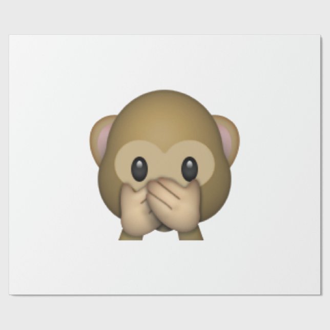 Talare nr Evil Monkey - Emoji Presentpapper (Platt)