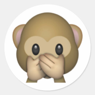 Talare nr Evil Monkey - Emoji Runt Klistermärke