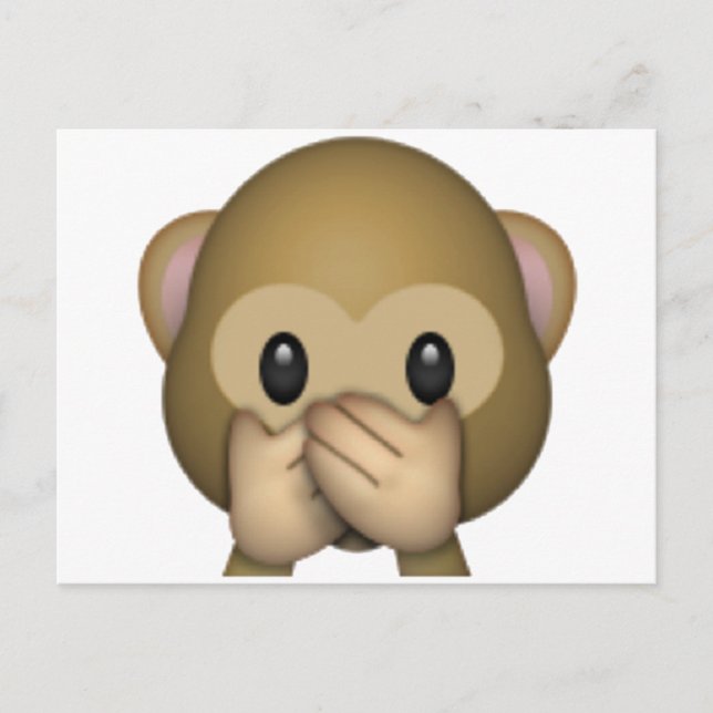 Talare nr Evil Monkey - Emoji Vykort (Framsida)