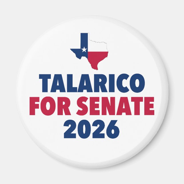 Talarico för senaten 2026 val Texas Magnet (Framsidan)