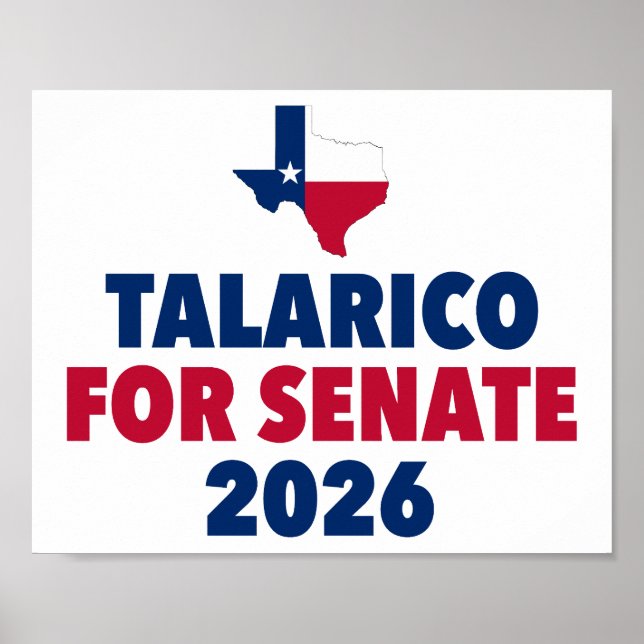 Talarico för senaten 2026 val Texas Poster (Framsidan)