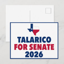 Talarico för senaten 2026 val Texas Vykort