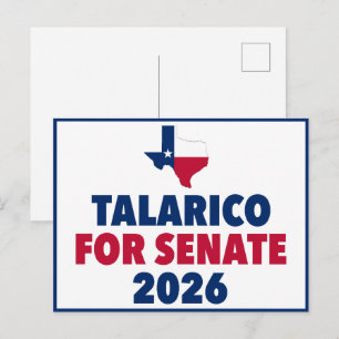Talarico för senaten 2026 val Texas Vykort