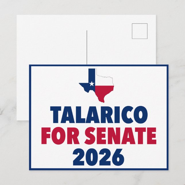 Talarico för senaten 2026 val Texas Vykort (Fram/baksida)