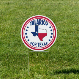 Talarico för Texas Red White Blue Circle Yard