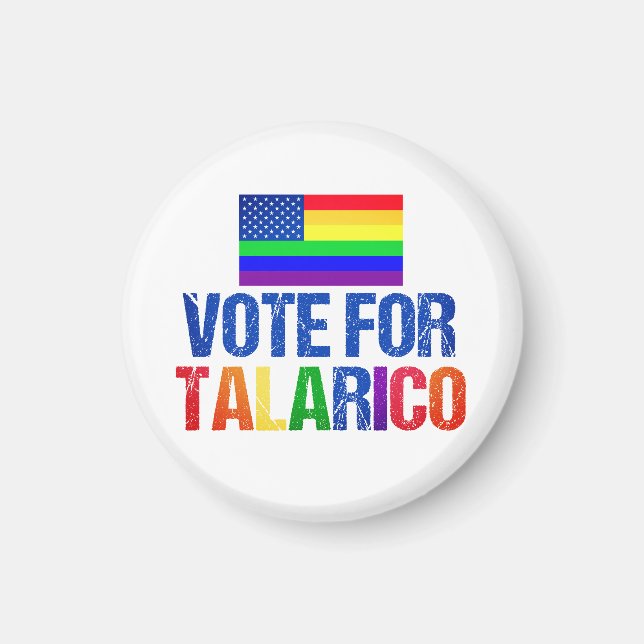 Talarico Rainbow American Flag 2026 val Magnet (Framsidan)