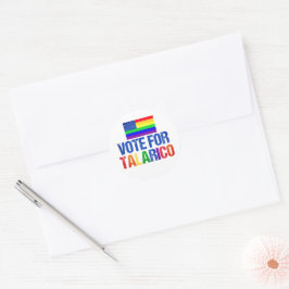Talarico Rainbow American Flag 2026 val Runt Klistermärke
