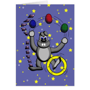 Talated Bunny Hälsningskort