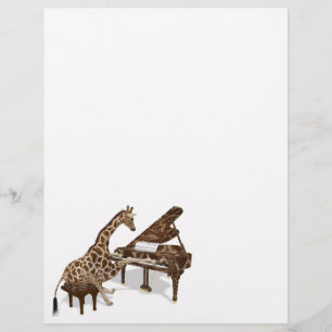 Talated Giraffe Plays Grand Piano