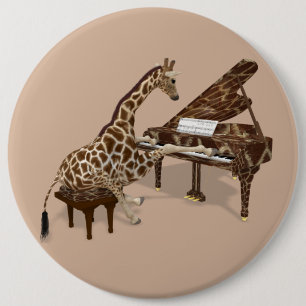 Talated Giraffe Plays Grand Piano Knapp