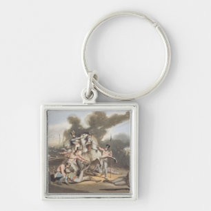 Talavera 28th Juli 1809, från 'segrarna av t Fyrkantig Silverfärgad Nyckelring