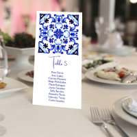Talavera Azuejo blue tiles vintage bordsnummer