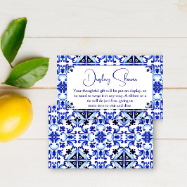 Talavera azulejo blå plattor Mexikansk visning dus Tilläggskort