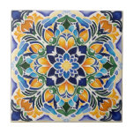 Talavera azulejo Blue tile favors vintage Mexikans Kakelplatta<br><div class="desc">Blåfärgad och brun vintage Mexikanska talavera azulejo-plattor gynnar möhippa party favors hudekorpresenter för sina bröllopsgåvor för alla tillfälle-presenter för mamma-ingivande bord-dekoration eller bröllopsdekaler möhippa bord deka Mexikanska party bord dekorationsdekortecken för</div>