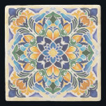 Talavera azulejo Blue tile favors vintage Mexikans Stenunderlägg<br><div class="desc">Blåfärgad och brun vintage Mexikanska talavera azulejo-plattor underlägg bröllop möhippa gynnar party favors hemdekorpresenter för hennes bröllopsgåvor för alla tillfälle-gåvor till mamma för ingivande av bord-dekoration eller bröllopsdekalor möhippa bord dekorator Mexikanska party bord deka</div>