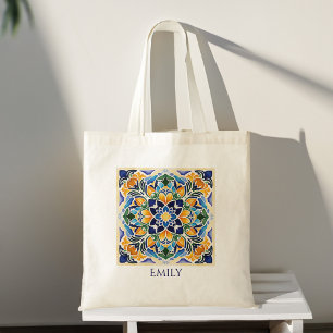 Talavera azulejo vintage Mexikanska skräddarsydda Tygkasse
