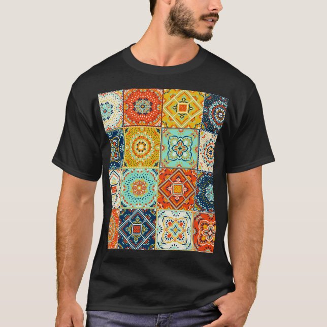 Talavera, Azulejos, Turkiska mosaic tapet. T Shirt (Framsida)