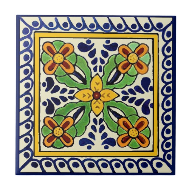 Talavera belägger med tegel kakelplatta (Framsidan)