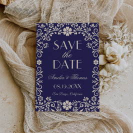 Talavera Blue Mexican Wedding Spara Datumet